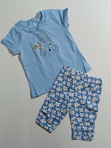 SET 2PCS BOUNY BABY 24/24 MONOC. WITH WELCOME SPRING PRINT GIRL