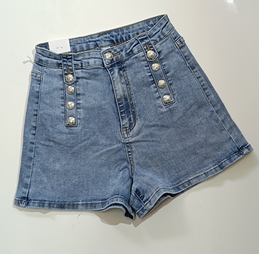 SHORT SEXY SENSE 24/24 MONOC. JEANS HIGH WAISTED WITH BUTTONS