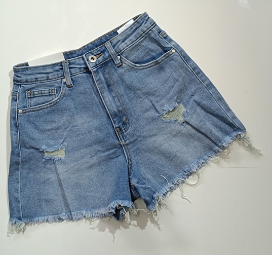 SHORT MISS SPORTY 24/24 MONOC. JEANS WITH RIPPED