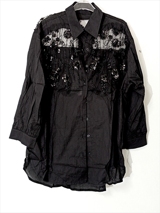 SHIRT VINCEOTTO 24/24 MONOC. WITH DECORATE SEE THROU+STONES