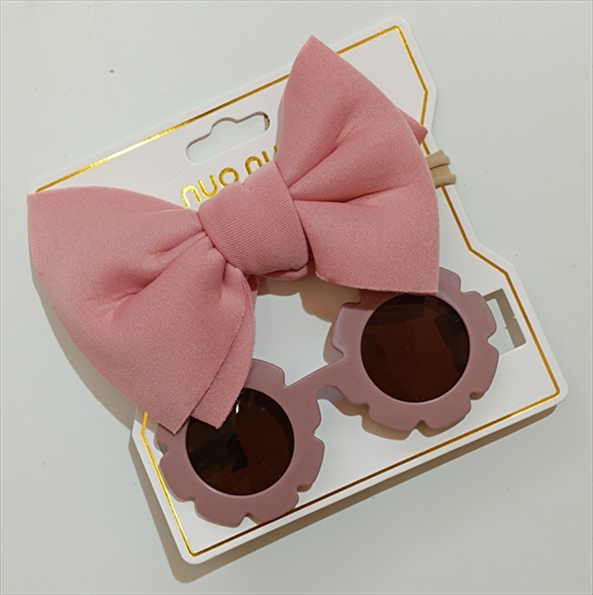 ACCESSORIES 2PCS ITALY 24/24 ΜΟΝΟC. OF SUNGLASSES AND A BOW GIRL