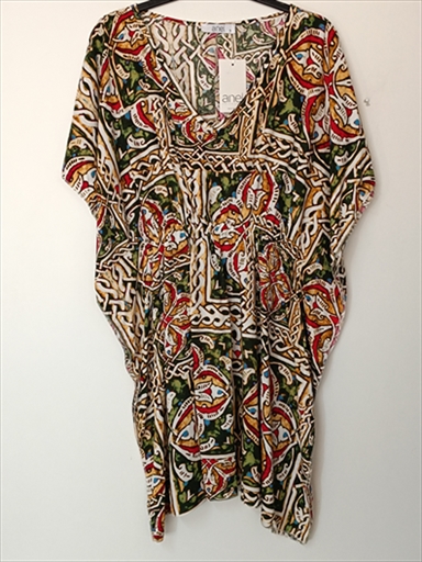 DRESS ANEL 24/24 PRINTED WITH ELASTIC WAIST