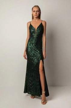 DRESS DESIREE 22/23 MONOC. LONG WITH SEQUINS