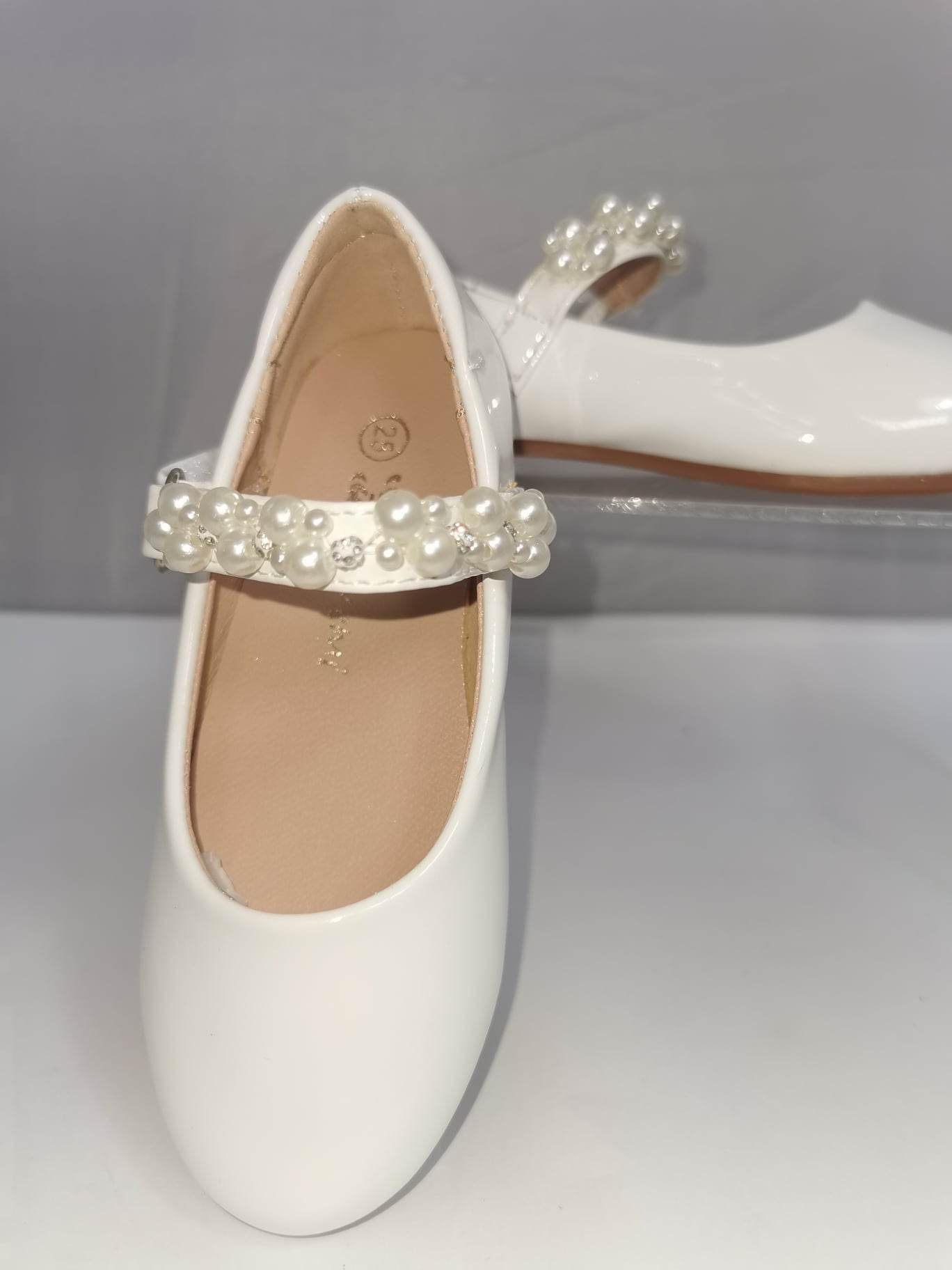 SHOES DOREMI 23/23 MONOC. BALLERINA WITH PEARLS DETAILS