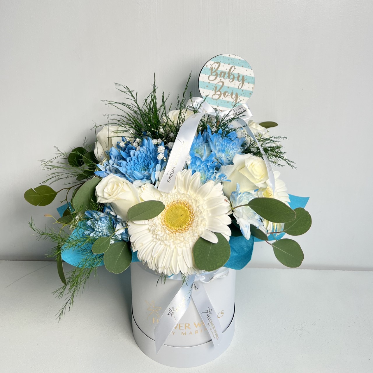 Blue flowers best sale for baby boy