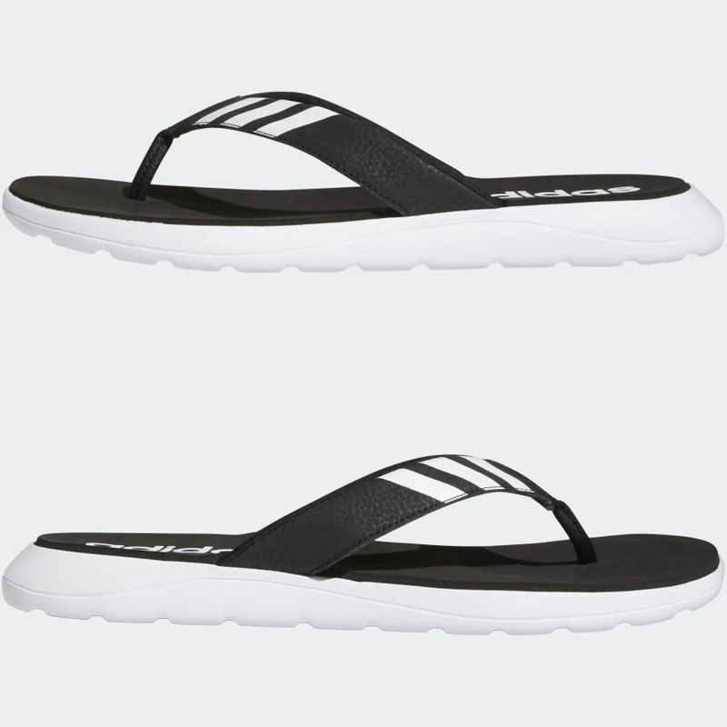 Adidas mens sales black flip flops